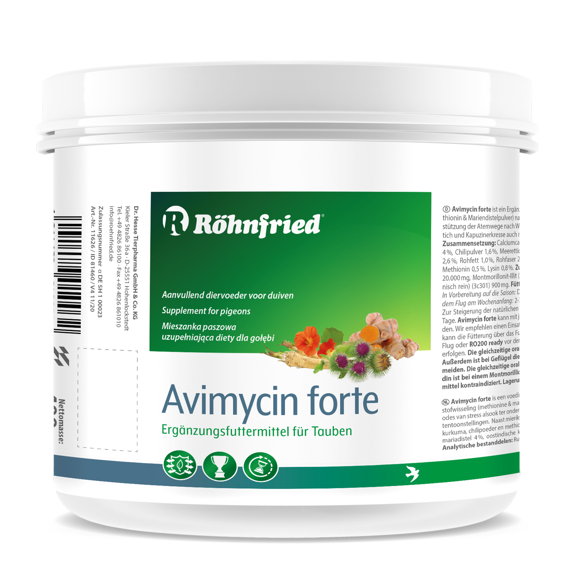 Röhnfried Avimycin Forte Bitkisel Solunum Yolu Destekleyici (B) 100 gr
